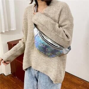 Women Fanny Pack Belt Bag Crossbody Sequins Waist Bag Bum Bag Lightweight